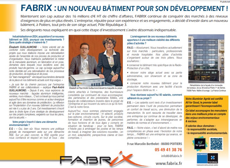 fabrix article nouveau bâtiment 15 décembre 2024