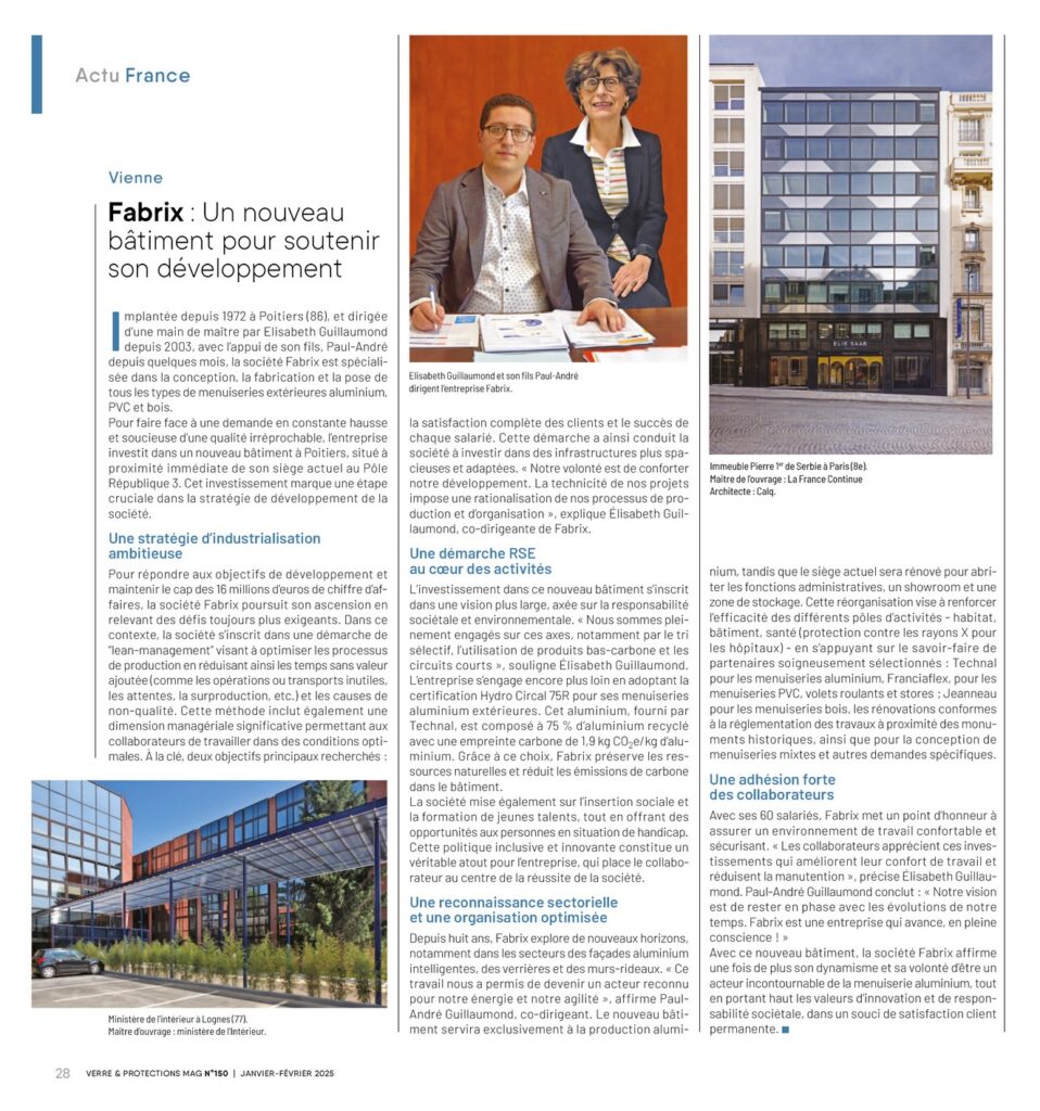 article fabrix verre & protections