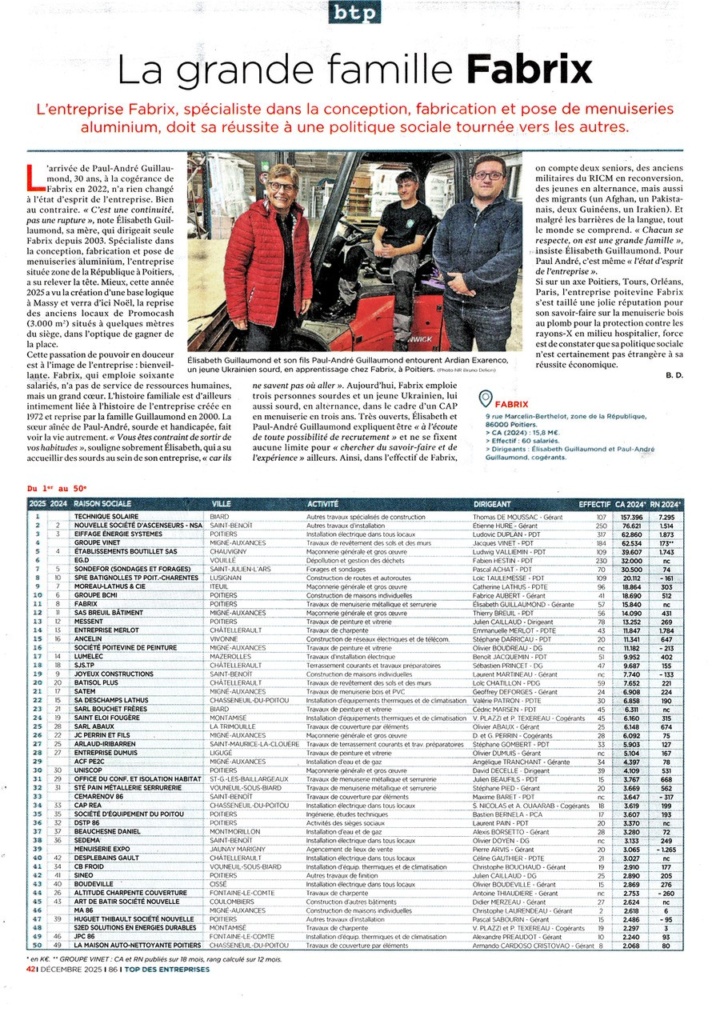 article journal sur fabrix